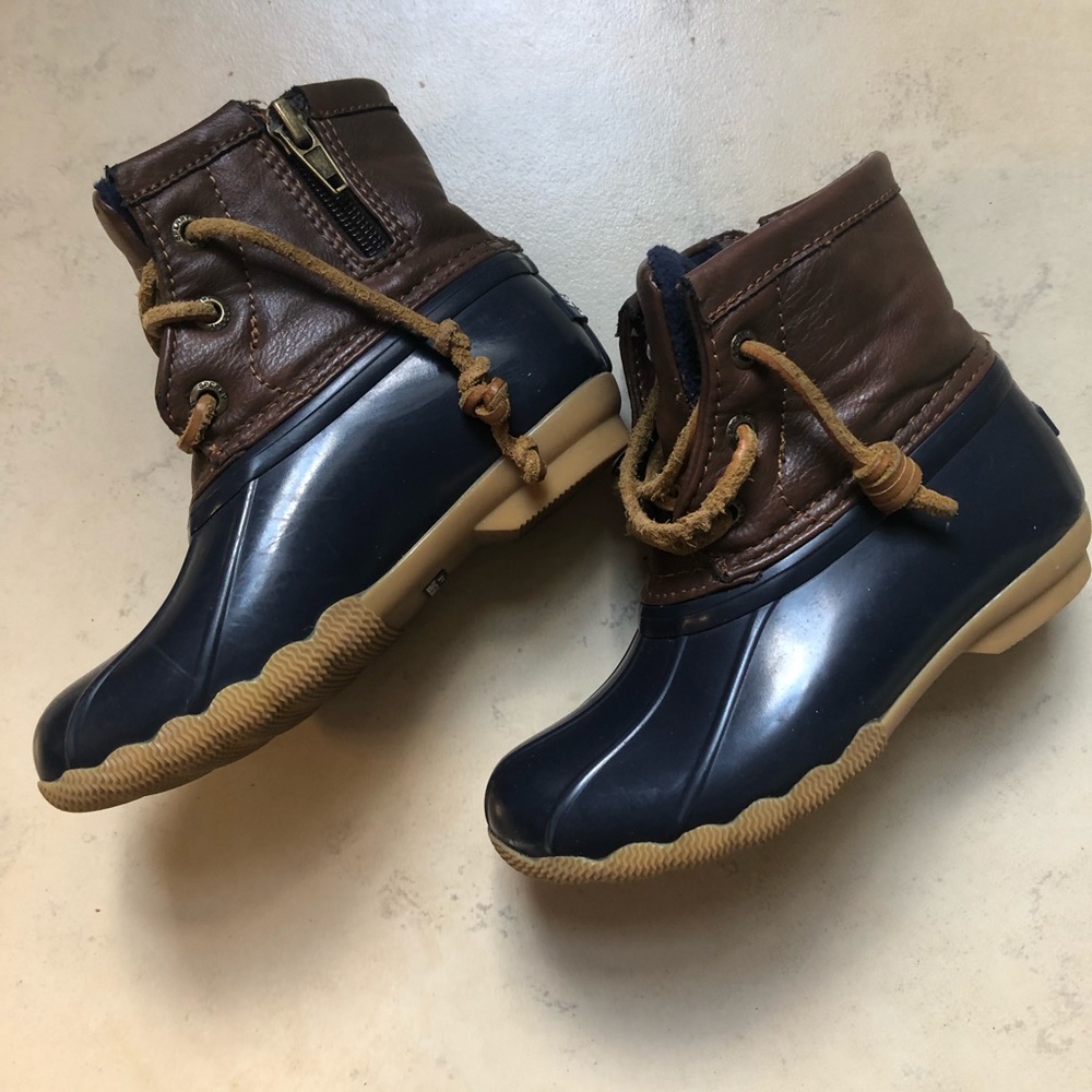 Toddler girls Sperry Duck Boots size 9 vguc